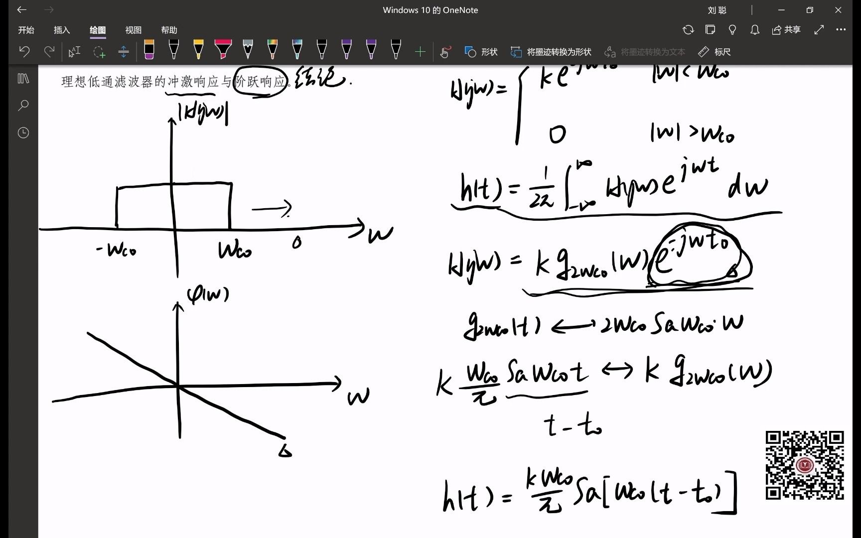 <考研信号与系统>理想低通滤波器哔哩哔哩bilibili