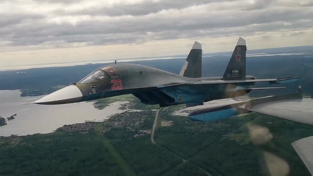 漂亮的苏34战斗机群