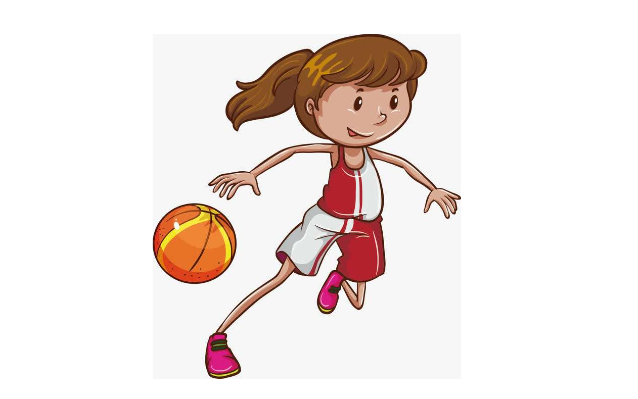 女生打篮球 漫画图片
