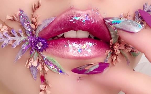 这么美的创意唇妆走过路过可千万不要错过哦 美妆 唇妆