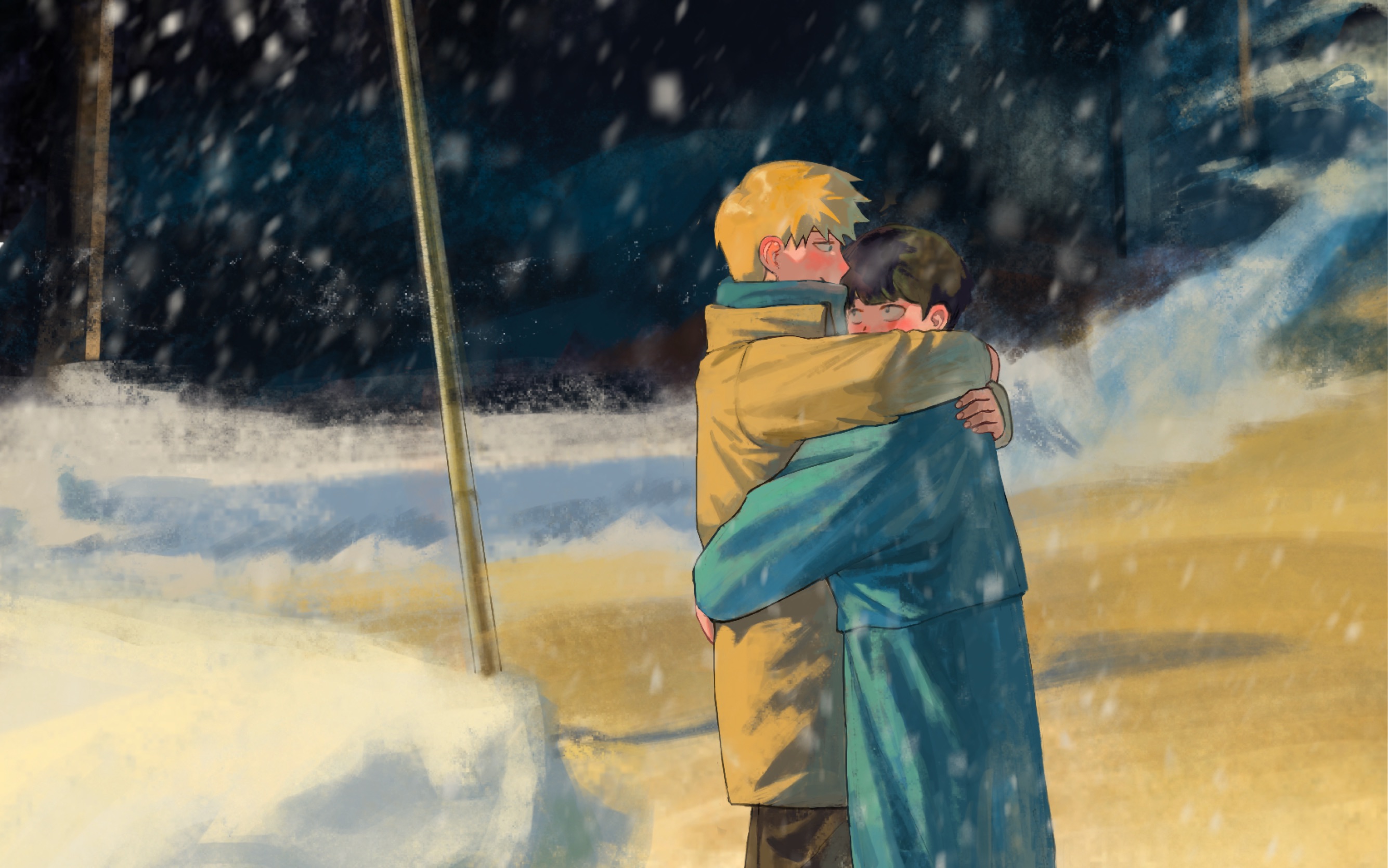 【茂灵】于寒夜之中的拥抱(画照片的代餐)