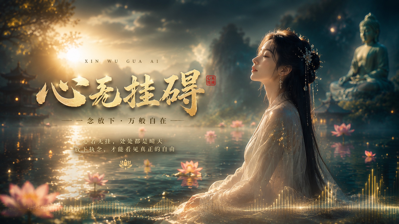 《心无挂碍》｜一念放下，万般自在｜原创禅意国风歌曲 · 空灵女声 · Heart Sutra Inspired