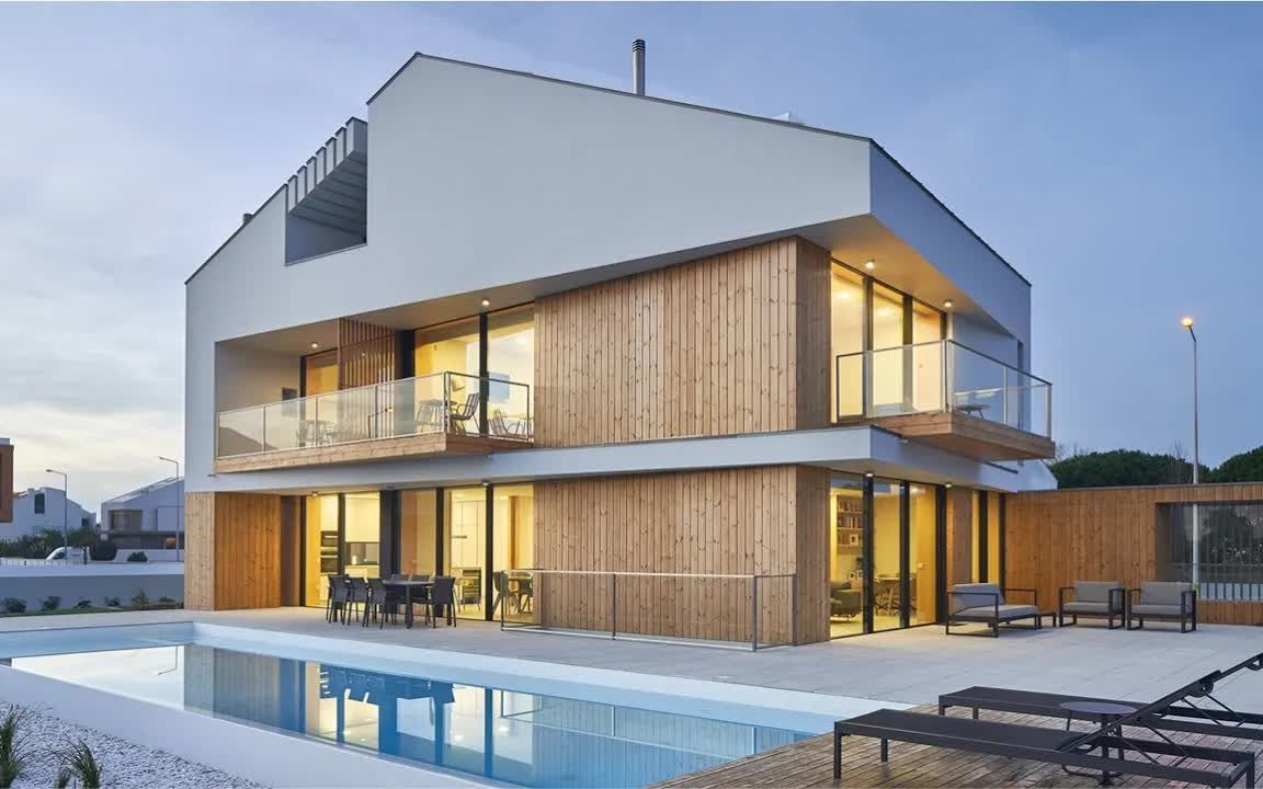 葡萄牙西海岸的现代斜屋顶住宅 | home designing 2022.1.