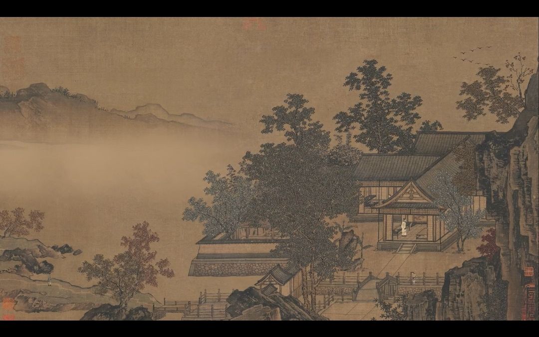 动画还原南宋画家刘松年《四景山水图》!