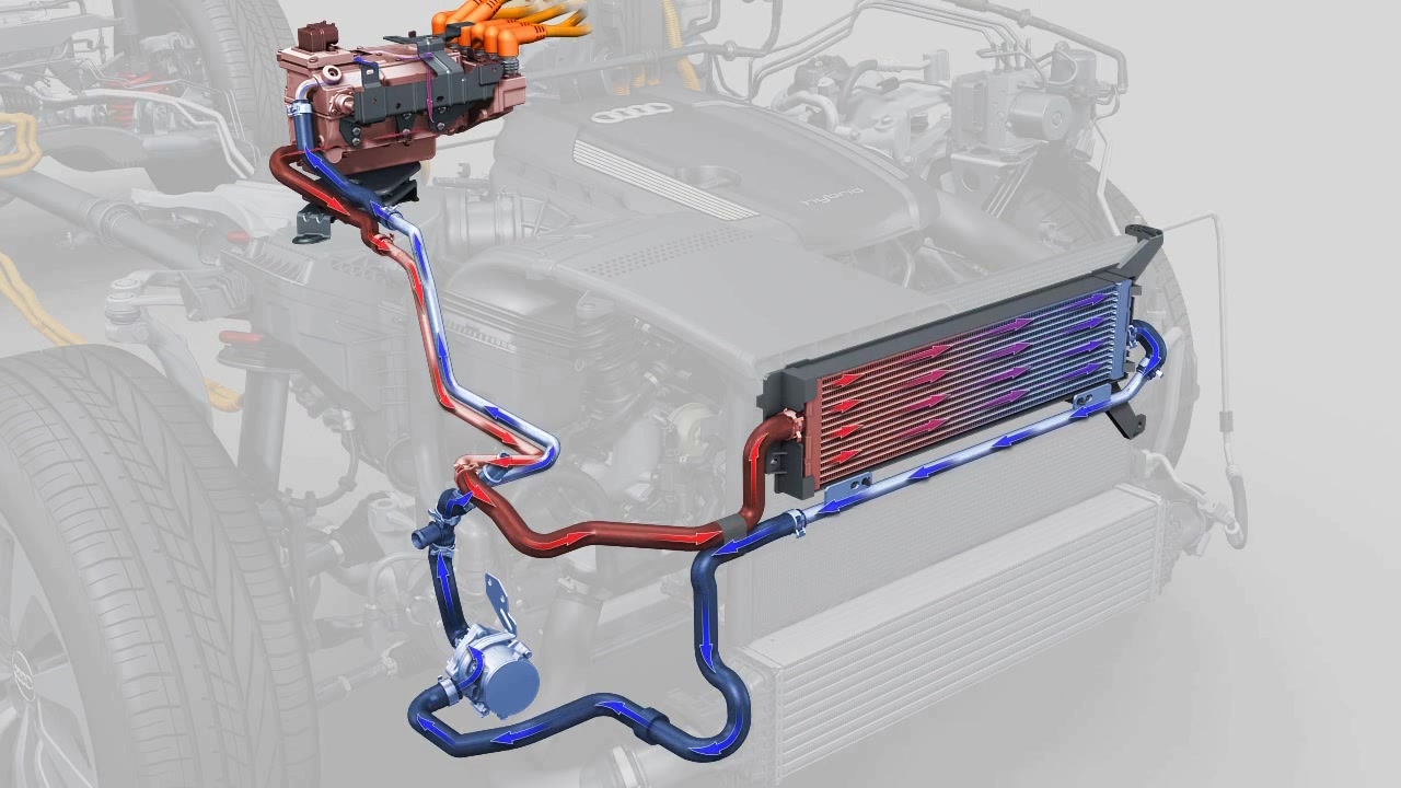 奥迪新能源汽车功率电子模块的冷却系统