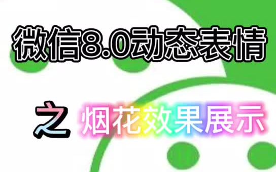 微信8.0动态表情之烟花效果展示 新年一起看烟花哔哩哔哩bilibili