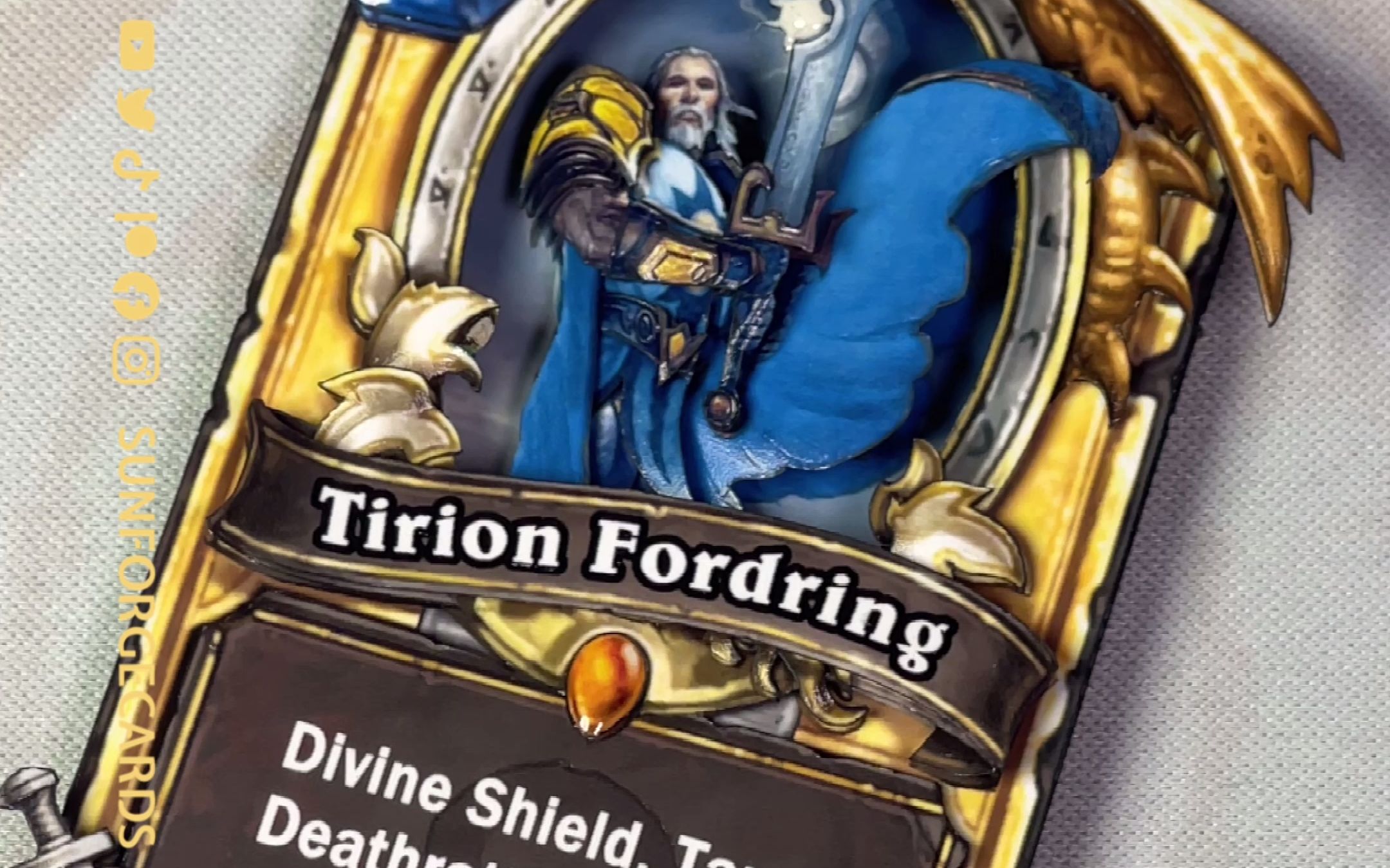 炉石传说卡雕制作: Tirion Fordring哔哩哔哩bilibili