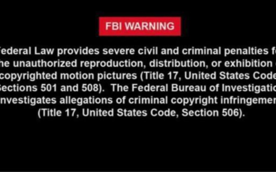 FBI Warning哔哩哔哩bilibili