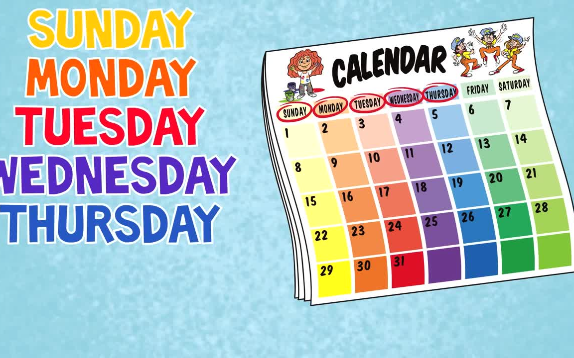 【英语主题-时间类】一周7天-128《weekdays song》最全主题类大合集