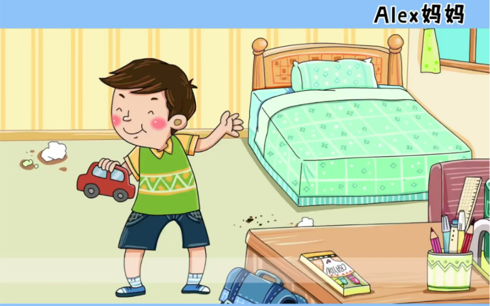 英语启蒙日常亲子口语alazyboy一个懒惰的男孩