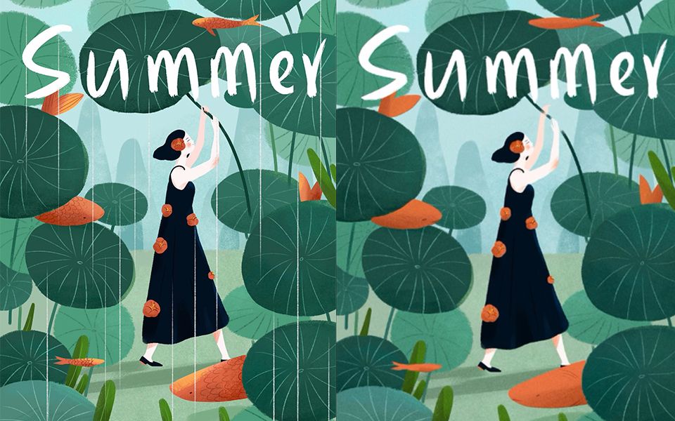 【商业插画】夏天来了——从零基础到接单画插画只要3个月