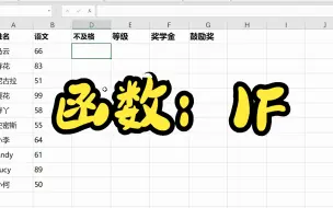 Download Video: Excel入门函数IF的基本用法