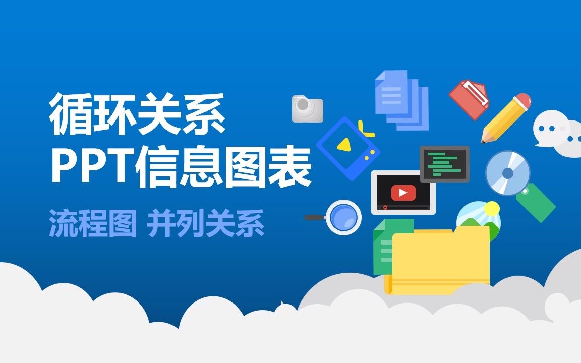 流程图循环关系并列关系PPT信息图表哔哩哔哩bilibili