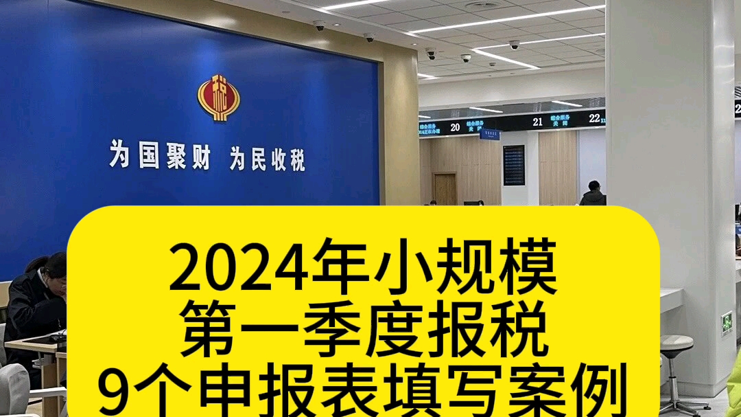 第一次见有人把2024小规模第一季度申报表填写讲透彻了!9个小规模纳税人申报表填写案例,新手也能快速完成报税工作了!哔哩哔哩bilibili