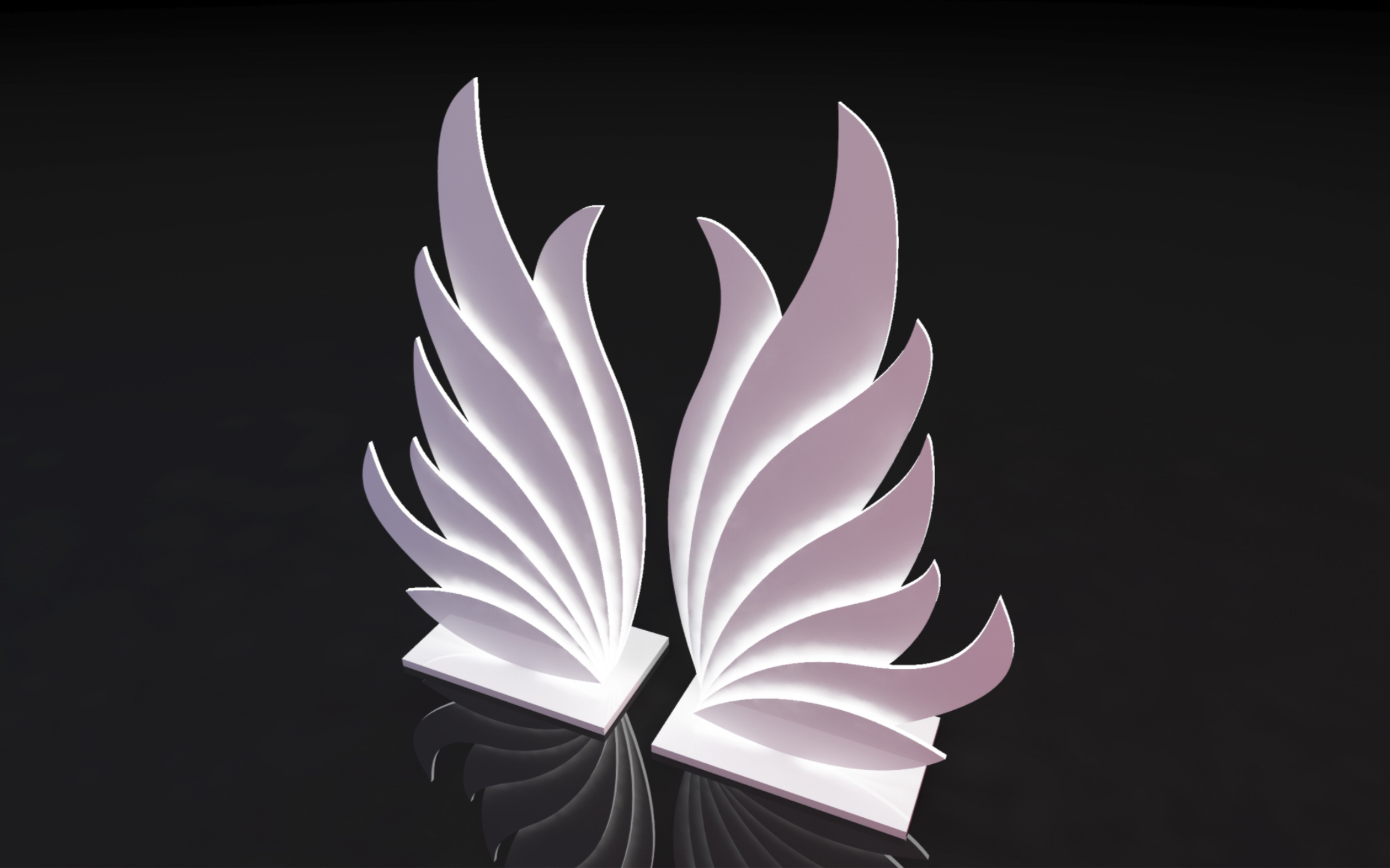 网红翅膀,灯光装置,蚂蚁美陈