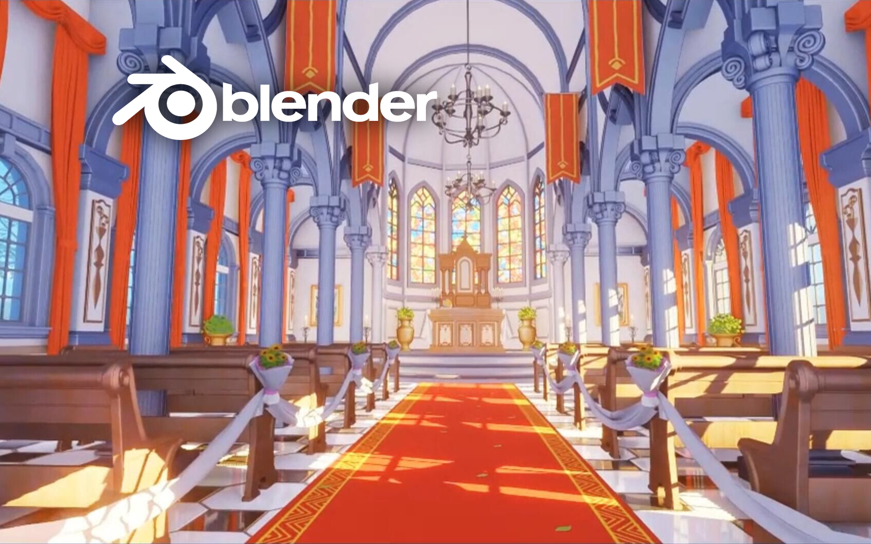 Blender三渲二《二次元教堂场景》经典案例全集教程哔哩哔哩bilibili