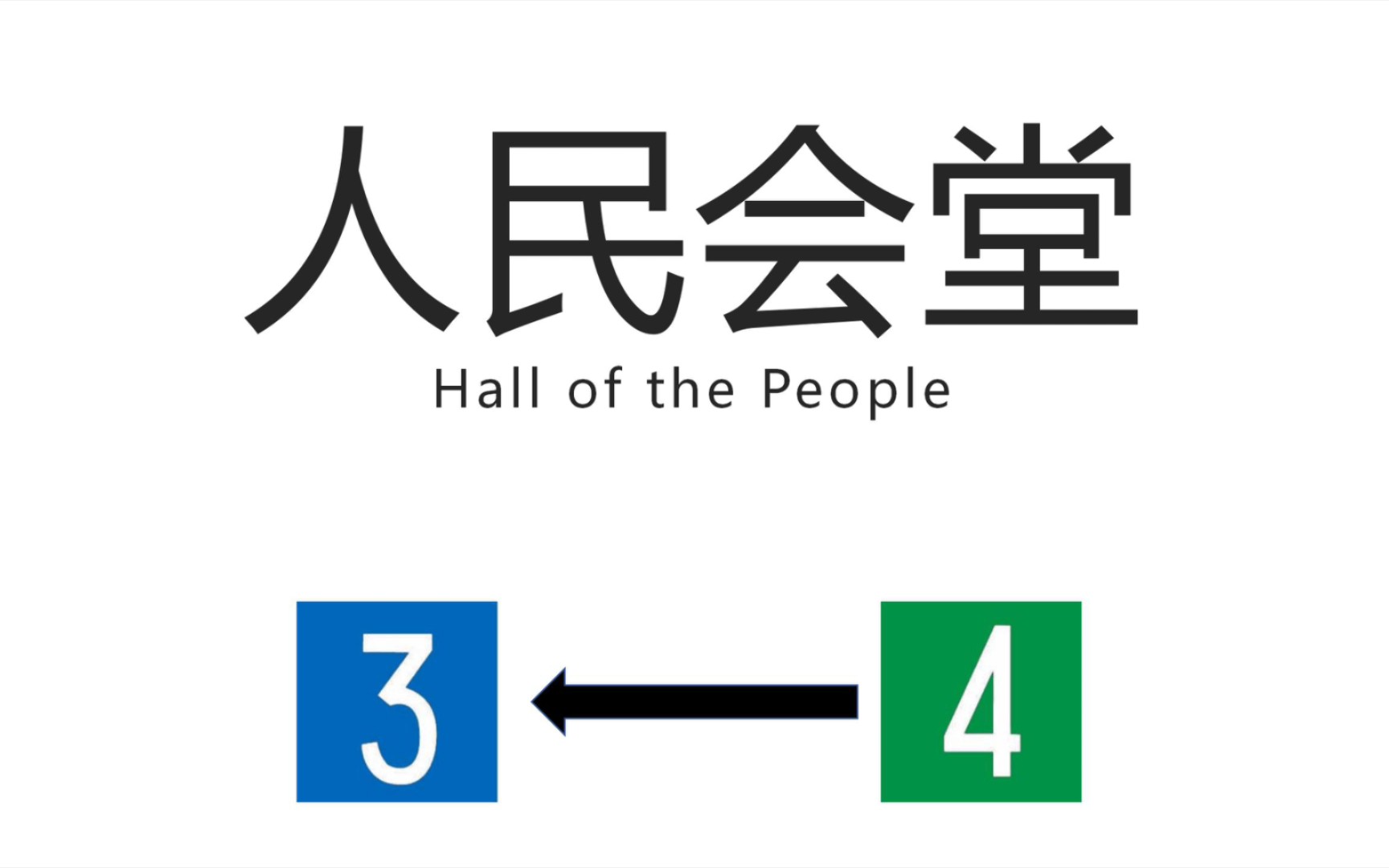 【青岛地铁换乘站】人民会堂站(Hall of the People Station)4号线→3号线换乘过程哔哩哔哩bilibili