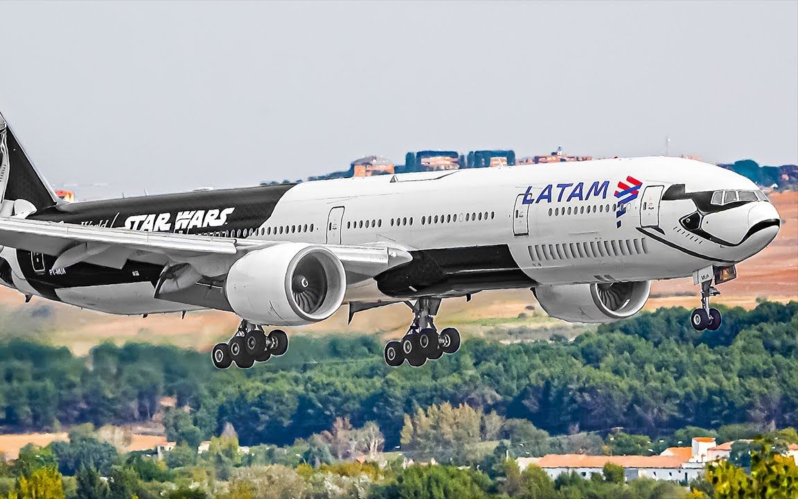 马德里机场20分钟航空摄影_哔哩哔哩_bilibili