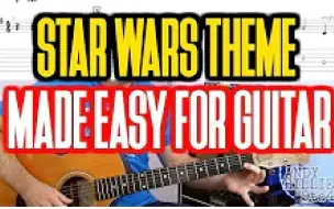 Скачать видео: Star Wars教你用吉他弹 星球大战 主题曲 有谱 Andy Hillier cover