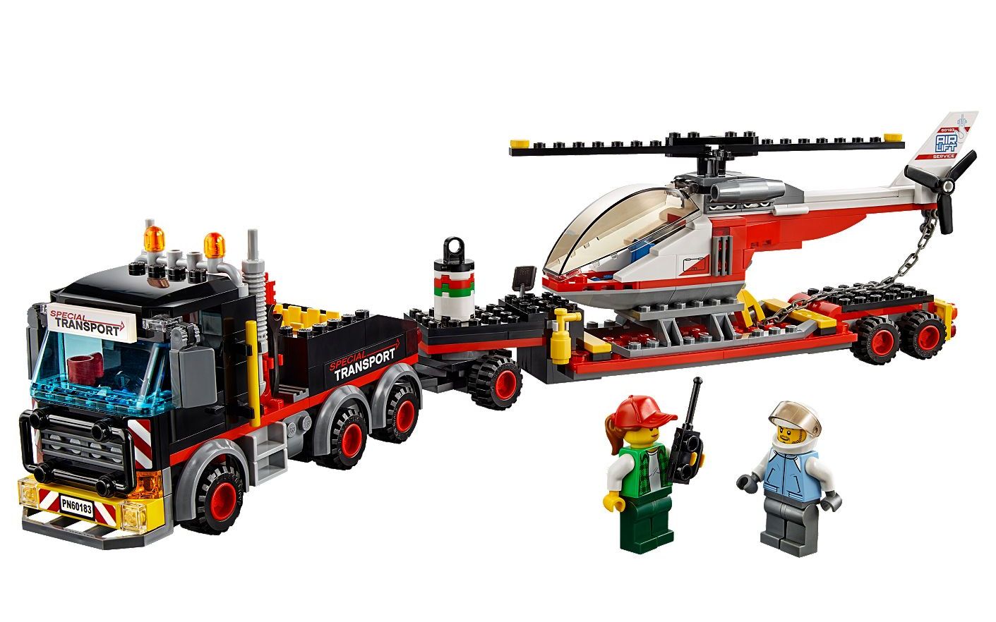 乐高 lego 60183 城市系列 重型直升机运输车 2018速拼评测