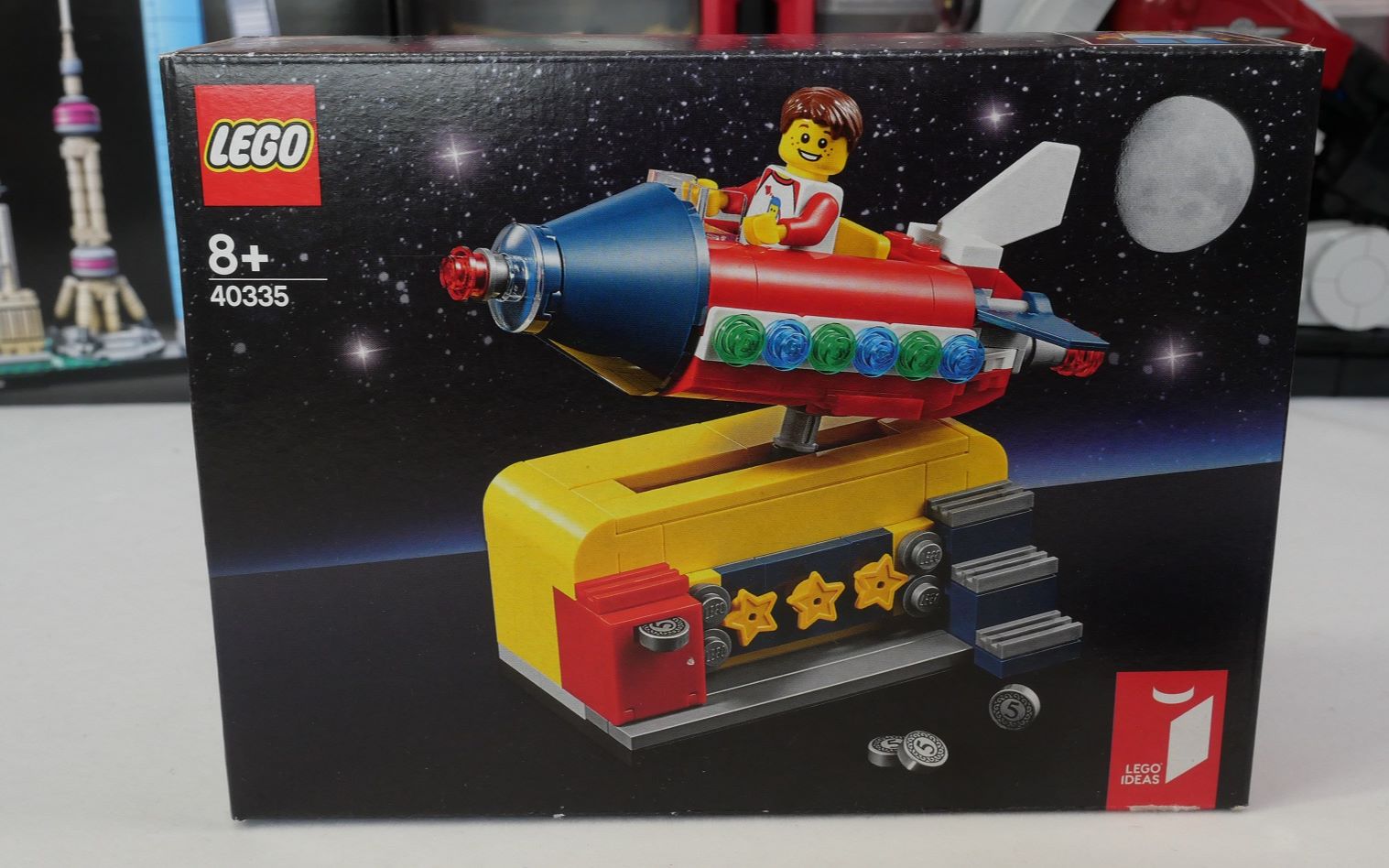 乐高搭建:乐高ideas赠品40335太空火箭飞行摇摇车评测