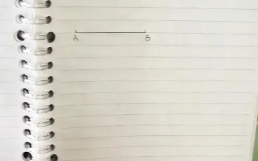 用尺规作图法画已知线段的中点