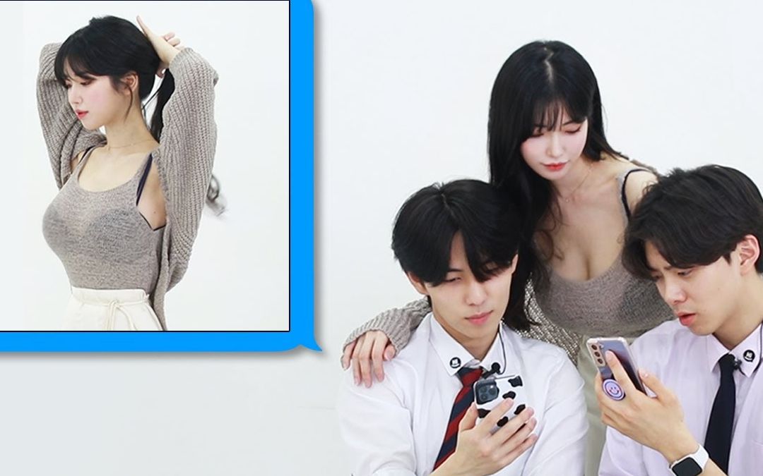 [图]男高中生为清纯性感美女搭配衣服，谁能赢得小姐姐的芳心呢？