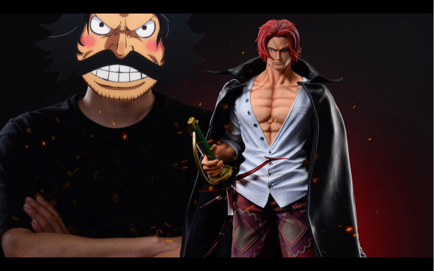 1/3船长系列红发香克斯手办雕像,海贼王最霸气和神秘的男人