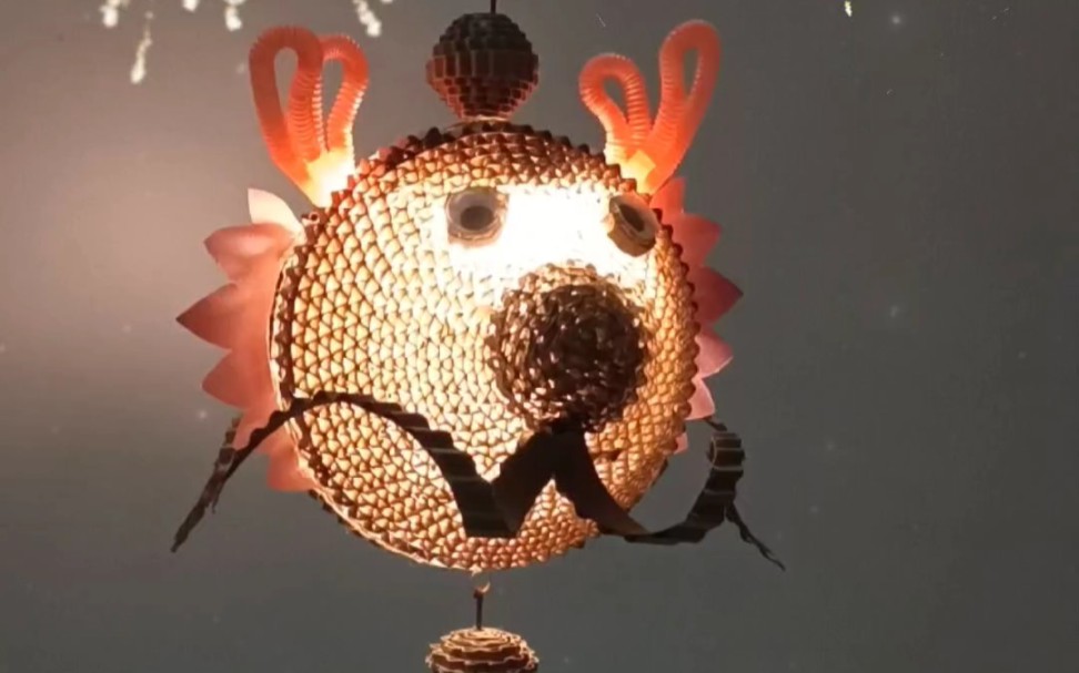 手工diy龙头灯笼