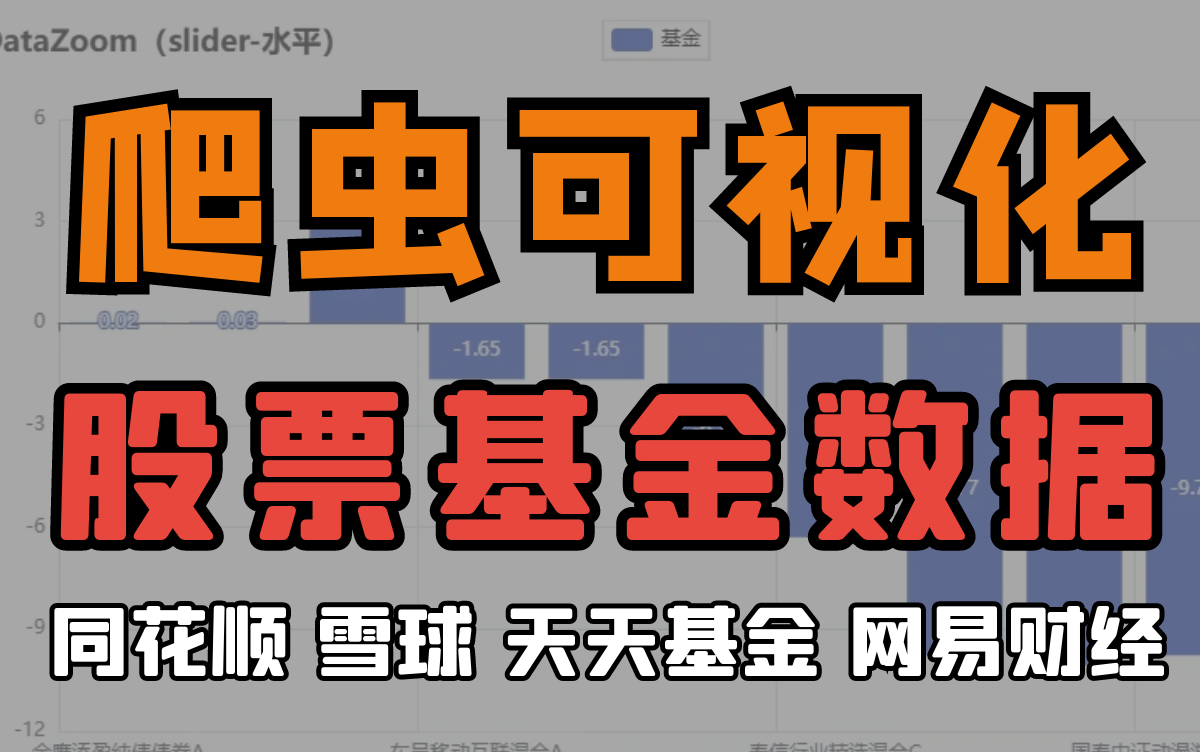 Python爬虫可视化:分析各大股票数据(雪球、同花顺、天天基金、网易财经)哔哩哔哩bilibili