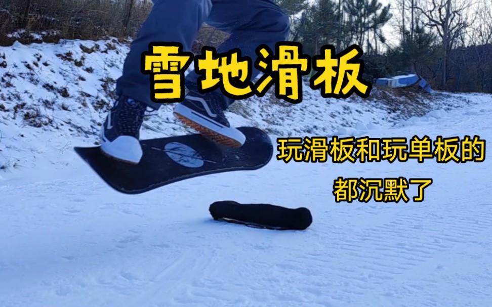 雪地滑板,不仅能滑,还能做翻板哔哩哔哩bilibili