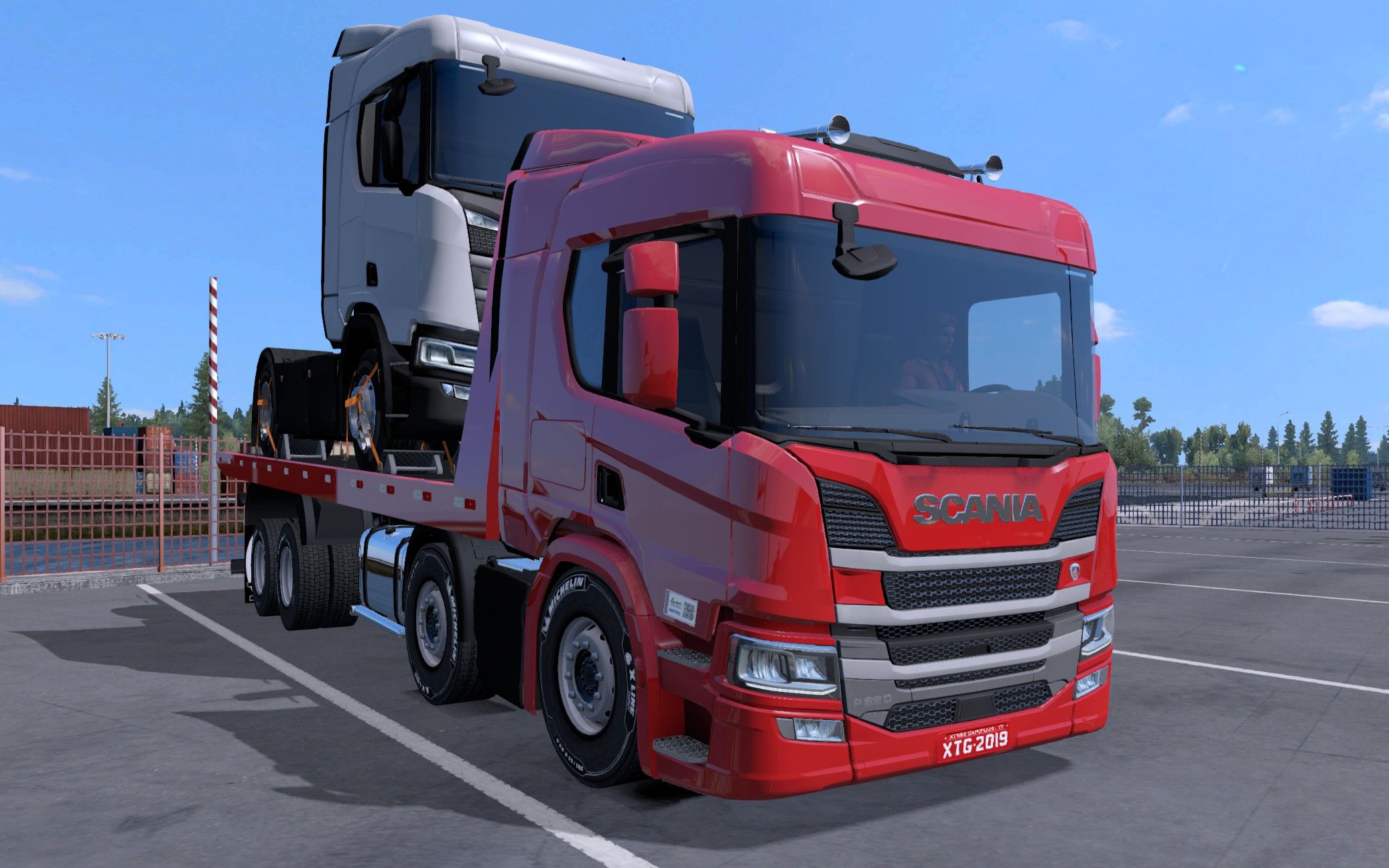 欧卡2--超经典的mod斯堪尼亚scania_p_new超多改装,自带货柜1,35