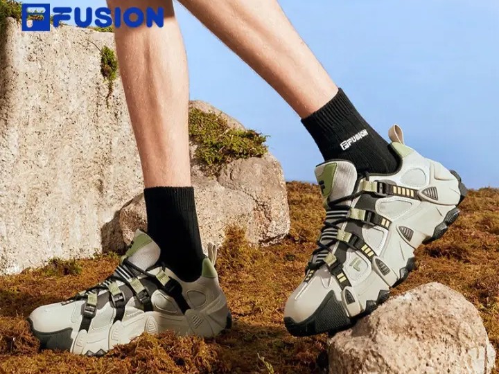 FILA FUSION斐乐潮牌山脉鞋男鞋老爹鞋2024夏机能休闲鞋哔哩哔哩bilibili