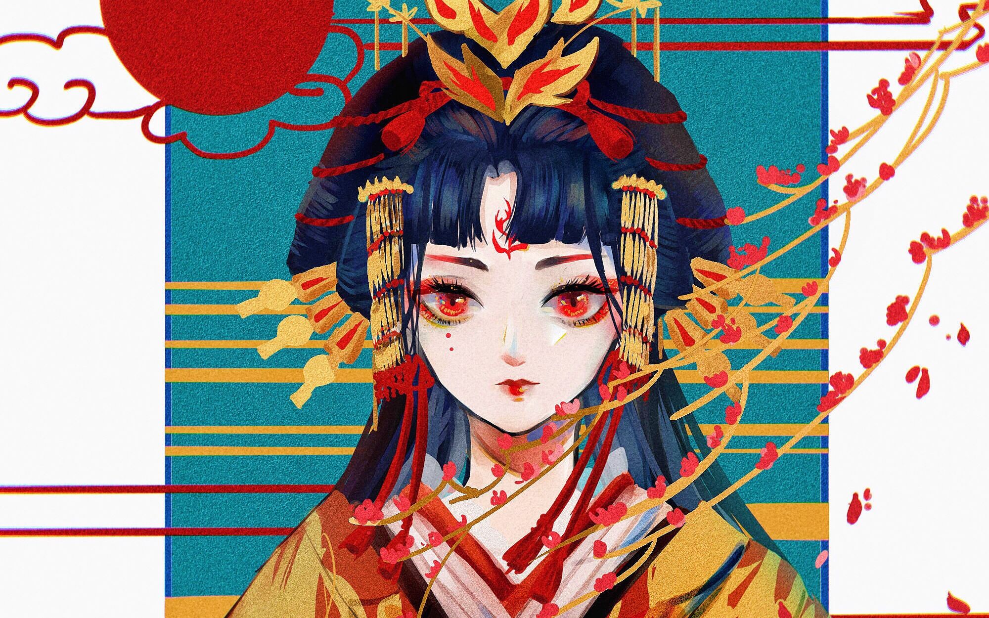 【绘画过程】画不知火新皮肤—蝶步韶华