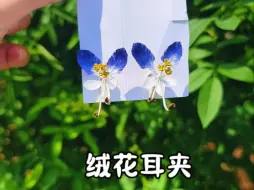 【绒花】鸭跖草耳夹