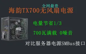 Download Video: 祖传静音电源，海韵TX700无风扇电源。全网最贵钛金电源2.7元/瓦