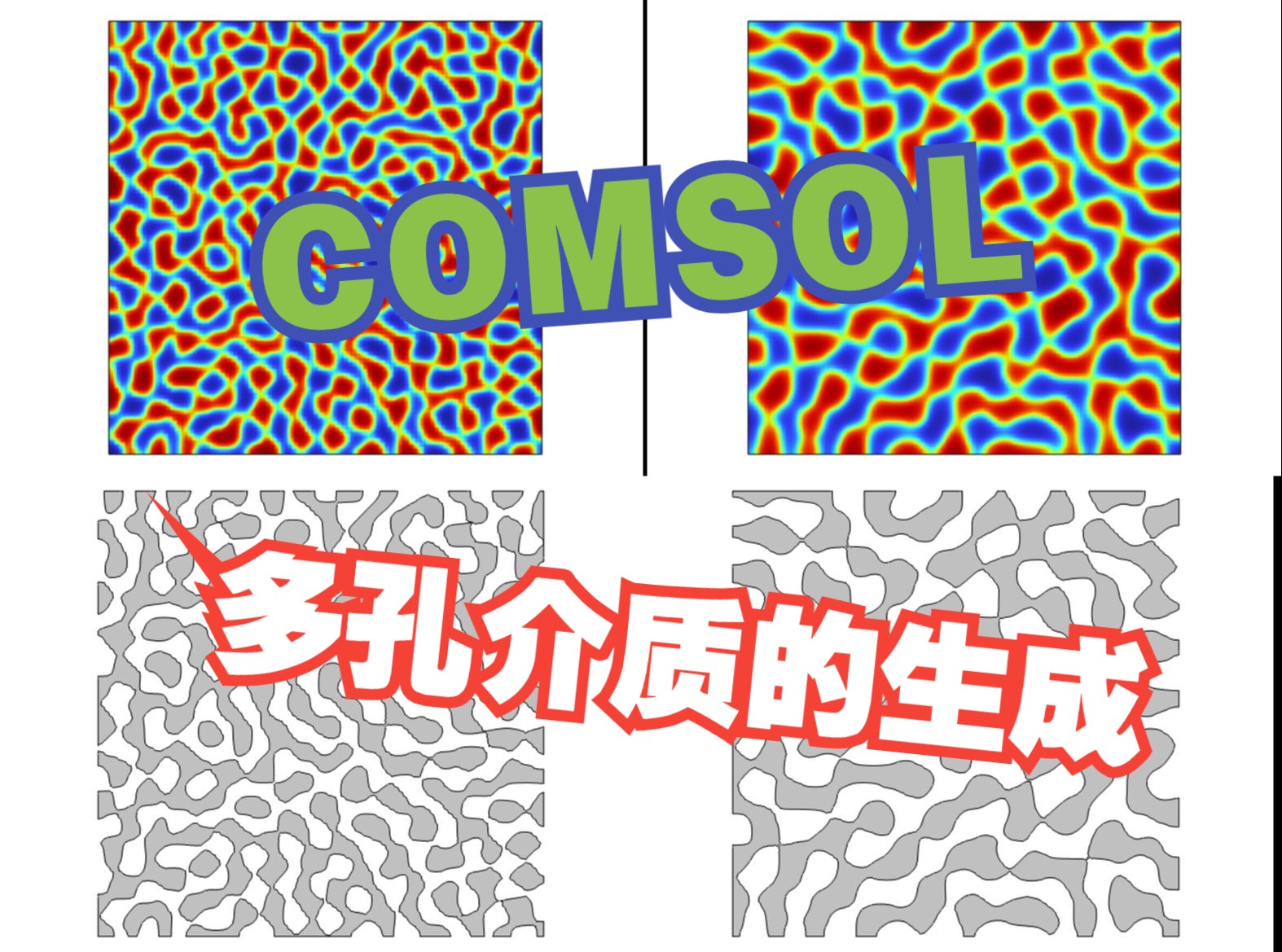 COMSOL 多孔介质的生成(拓扑优化,孔隙大小可控)哔哩哔哩bilibili