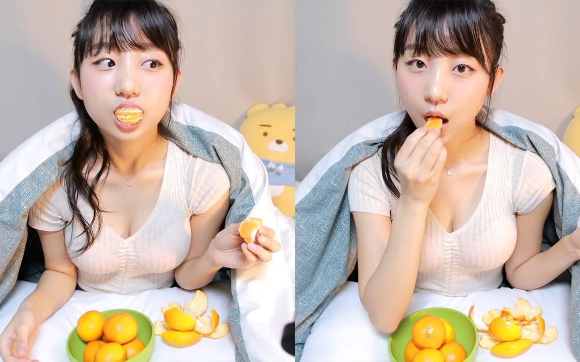 [图][ASMR]🍊1小时吃橘子🧡和恩地一起吃橘子吧~【朴恩智】