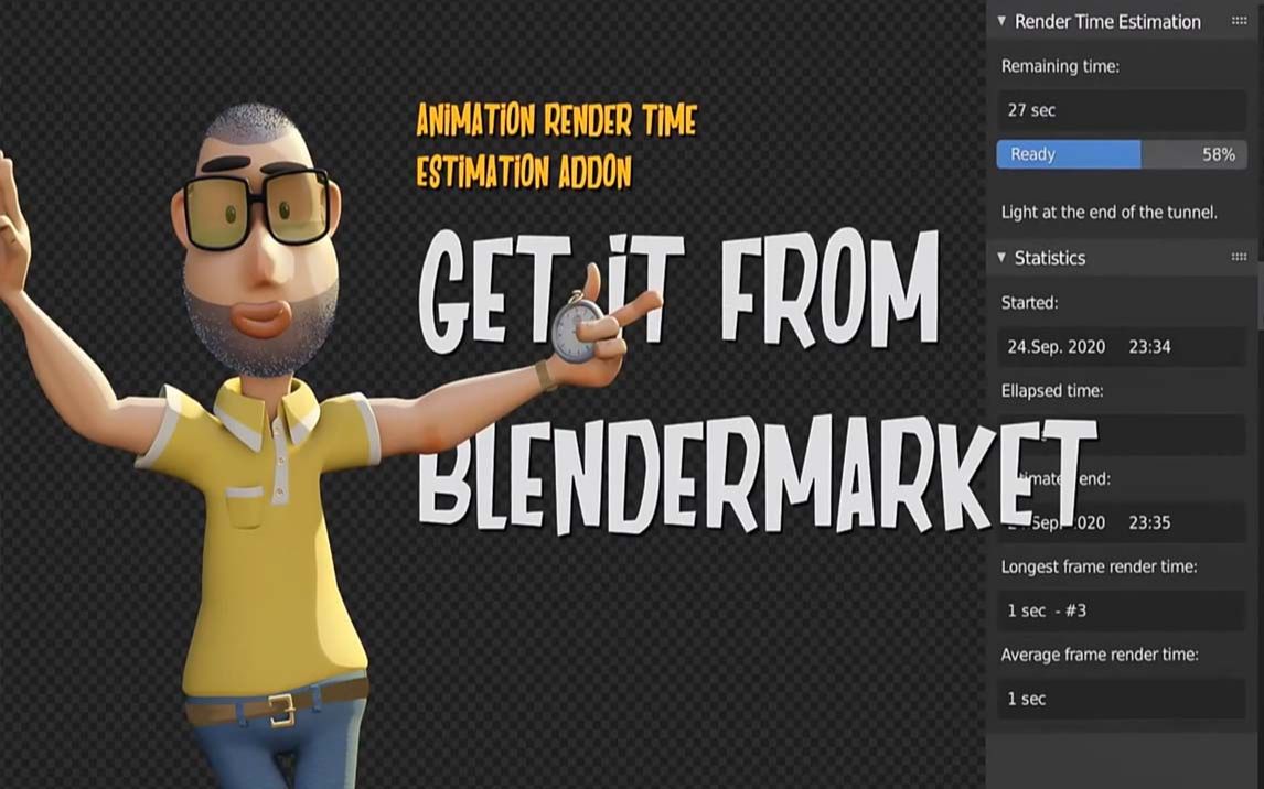 [图]做个合格的时间管理者！Blender效率渲染时间统计显示工具~