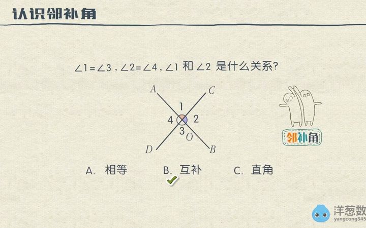 邻补角和补角图片