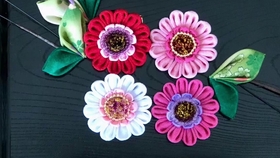 细工花 100均材料つまみ細工 Fabric Flower Kanzashi Flower 七五三成人式髪飾りハンドメイド 哔哩哔哩 つロ干杯 Bilibili