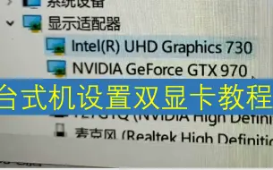 Download Video: 台式机设置双显卡教程，看完视频就能学会啦！！