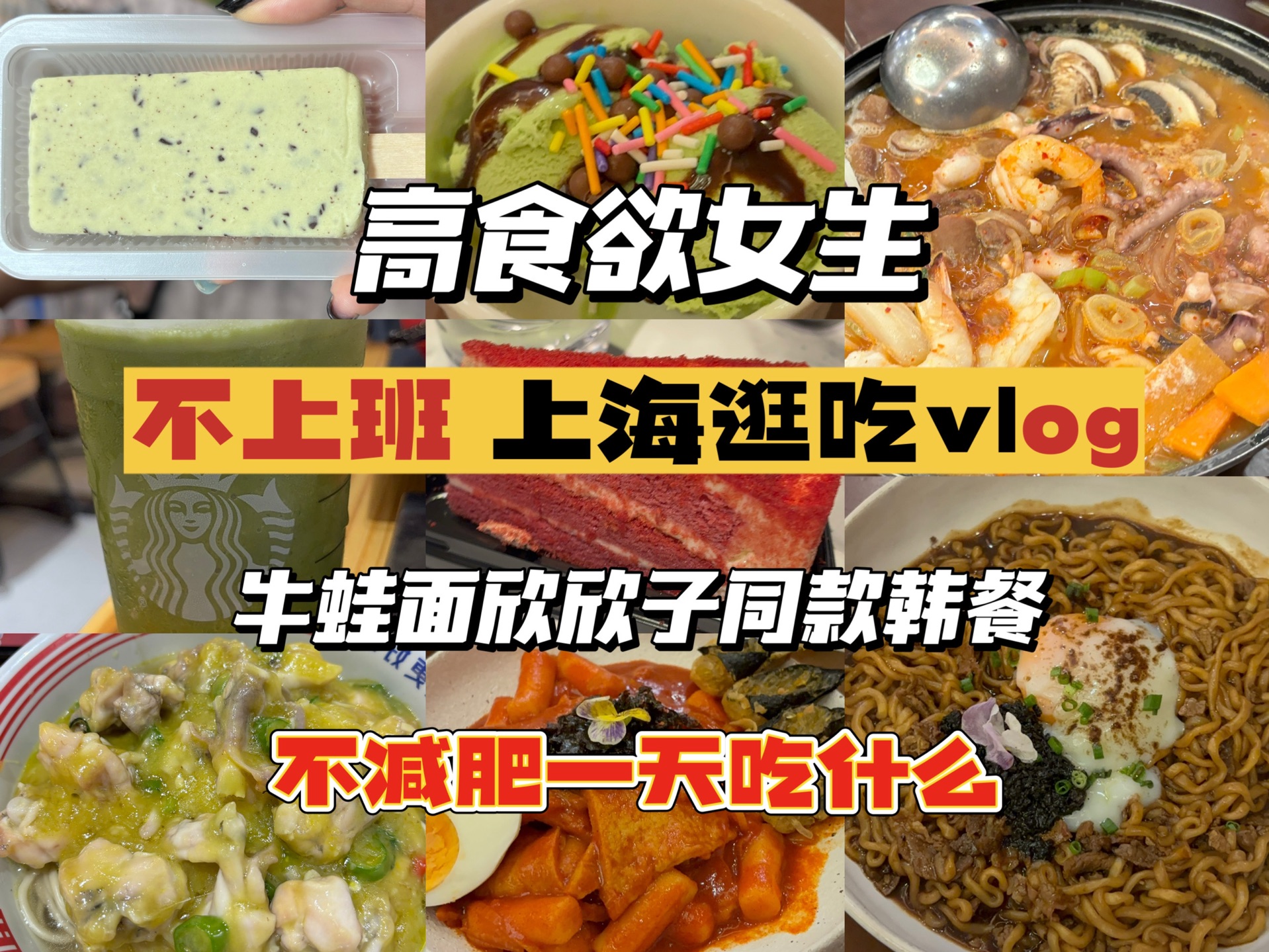 不减肥上海逛吃vlog|牛蛙面欣欣子同款韩料,小小库存一枚哈哈哔哩哔哩bilibili