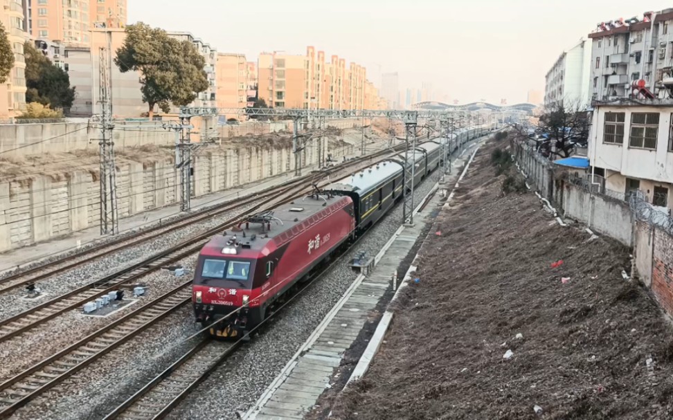 首次在合肥枢纽拍到hxd3d牵引25t直达特快!