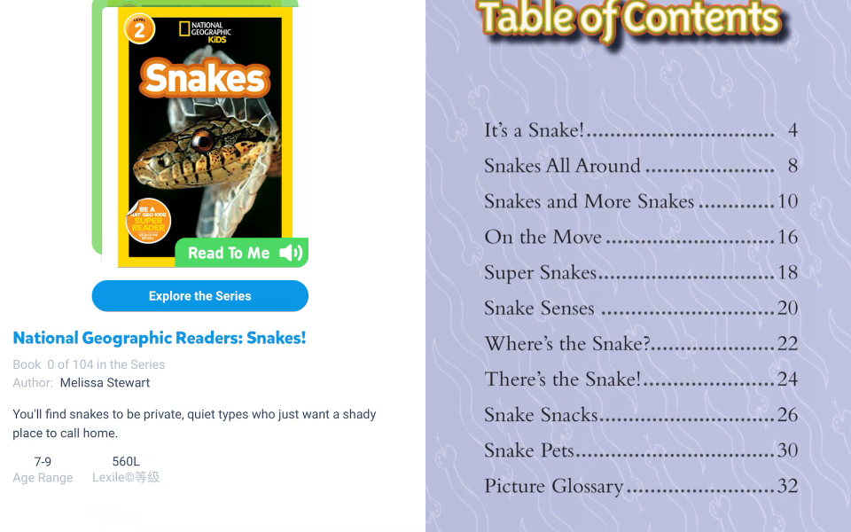 [图]Miss Bean loves Science: National Geographic Readers: Snake!