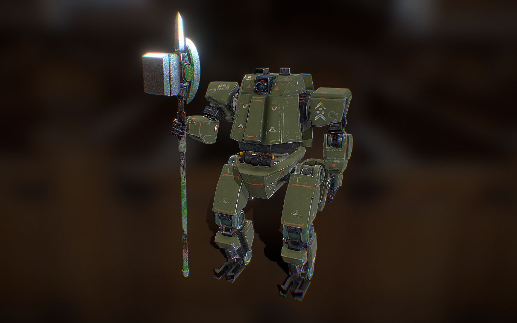 次世代机甲-斧头兵制作,maya游戏机甲教学,3d游戏建模