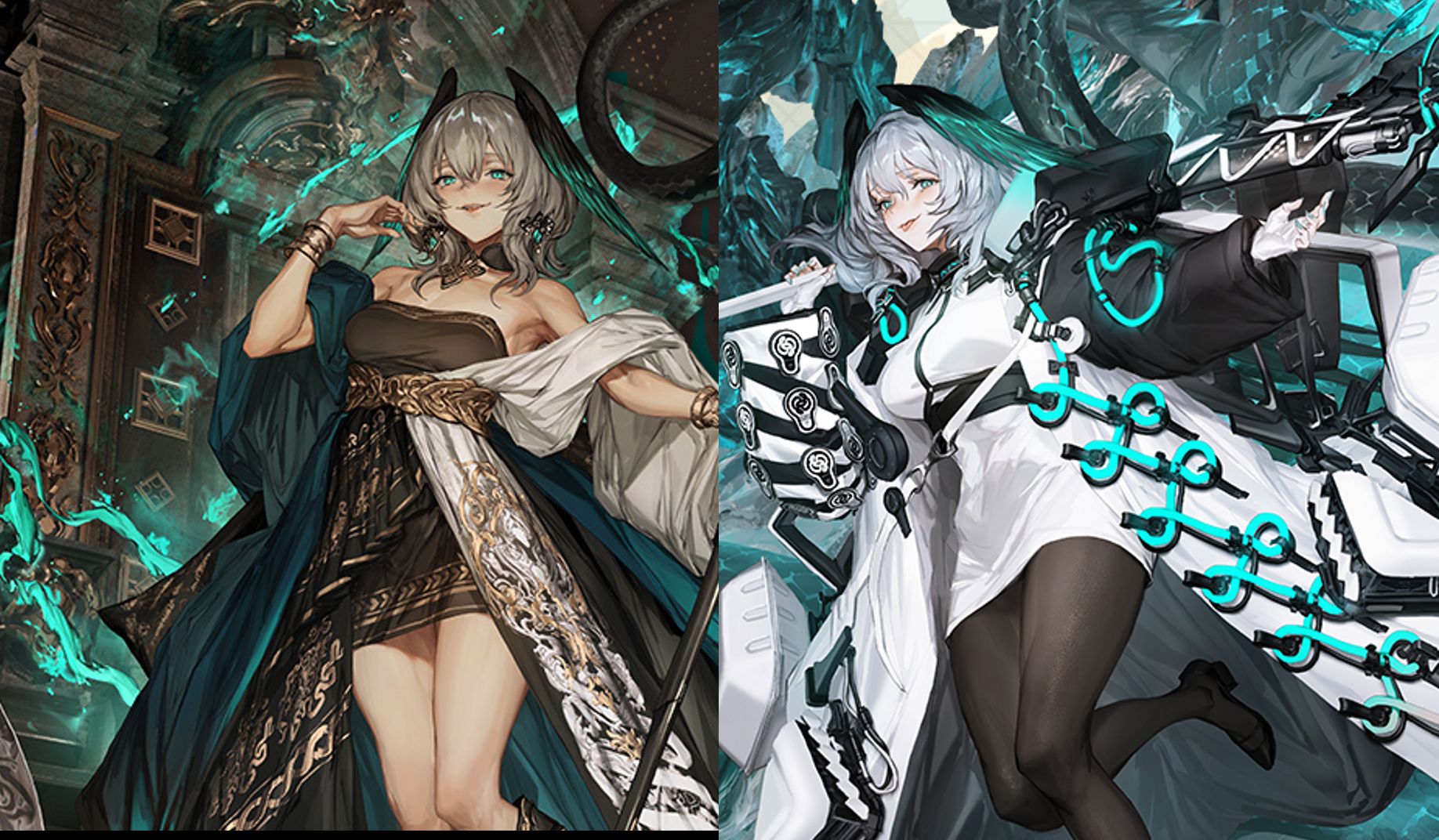 【明日方舟】霍尔海雅新皮肤/精二对比 历世流风