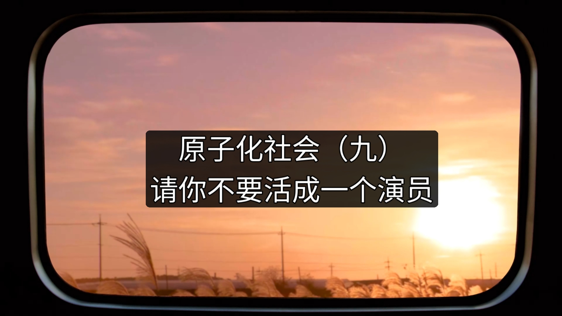 原子化社会(九)世界是个草台班子,可是,请你不要活成一个演员哔哩哔哩bilibili