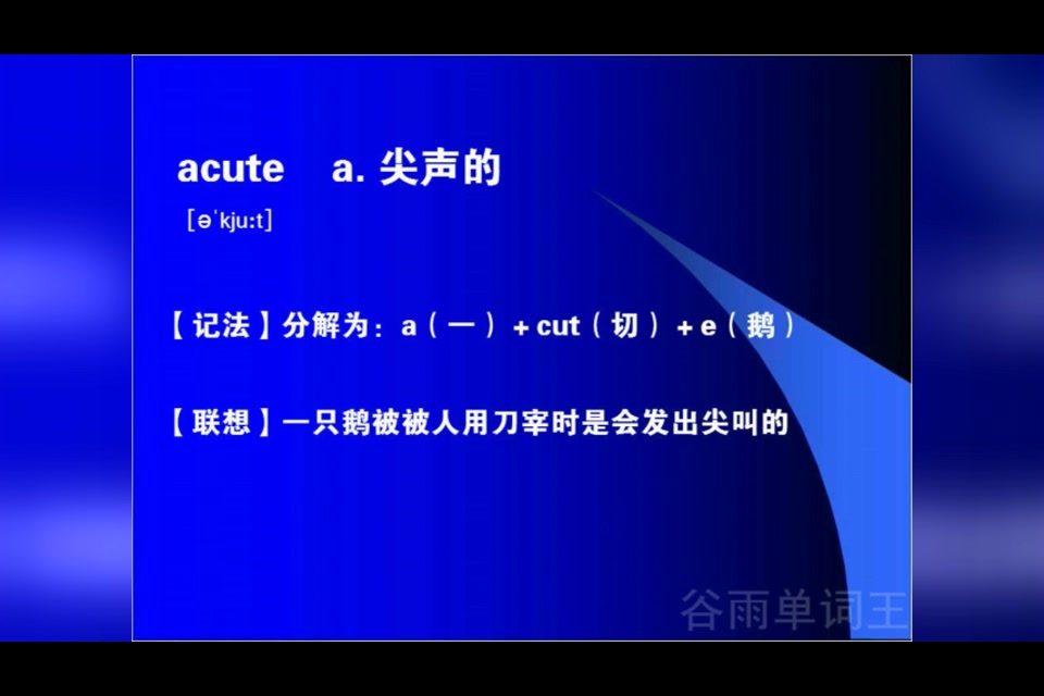 自然拼读法记英语单词谷雨单词王英语自然拼读规则口诀acute哔哩哔哩bilibili
