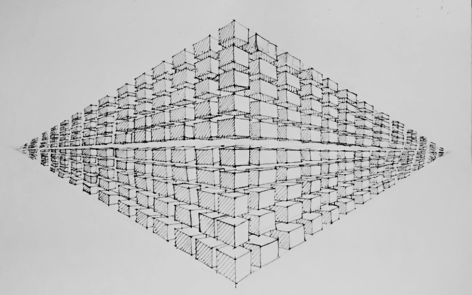 【建筑速写】来肝透视/钢笔